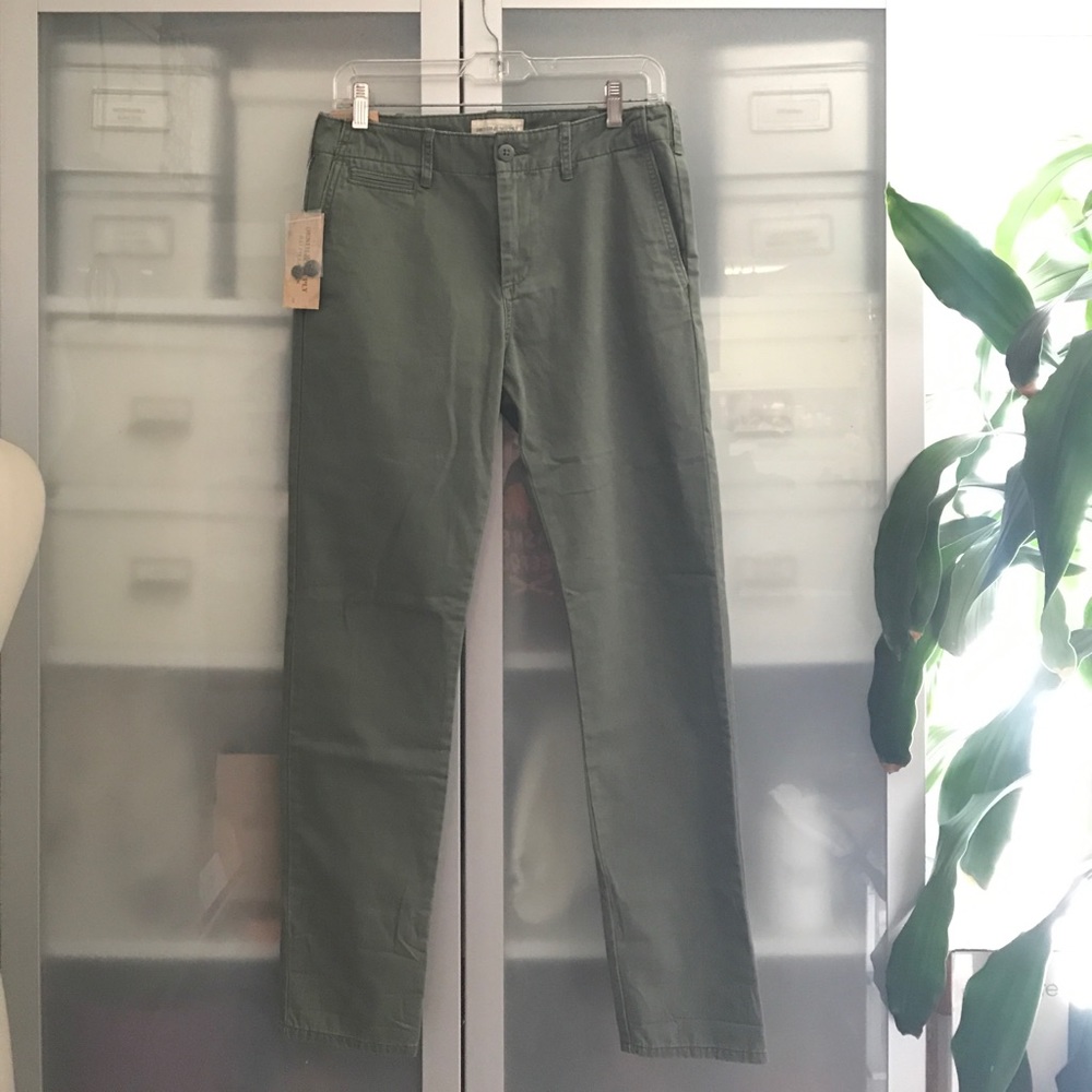 Army green non-stretch straight Ralph Lauren Denim & Supply 27